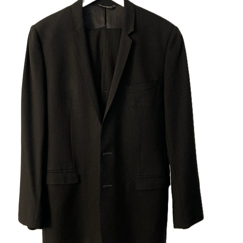 Dolce & Gabbana Single Breasted Tailored Men's Suit, 38R, black, wool.